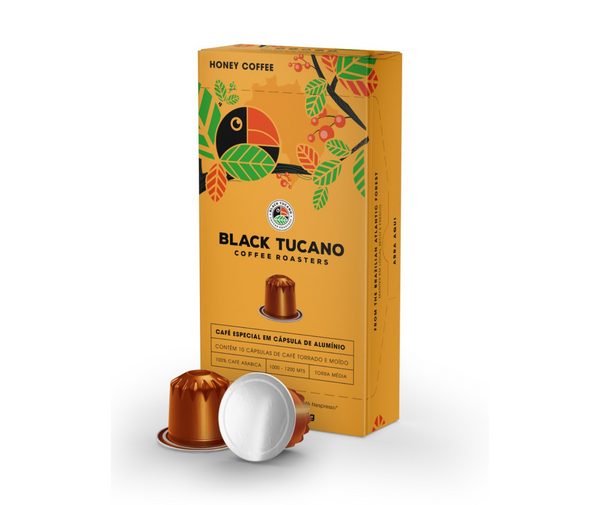 Café especial em cápsulas Black Tucano Honey Coffee 10 un