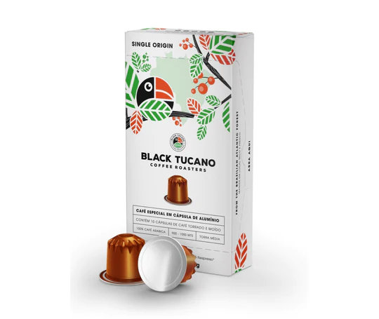 Café especial em cápsulas Black Tucano Single Origin 10 un