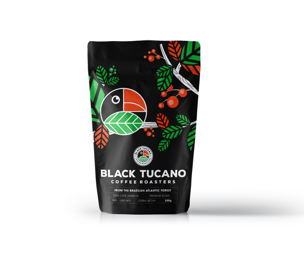 Café Black Tucano Premium Blend Torrado e em Grãos 250g