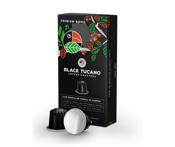 Café especial em cápsulas Black Tucano Premium Blend 10 un